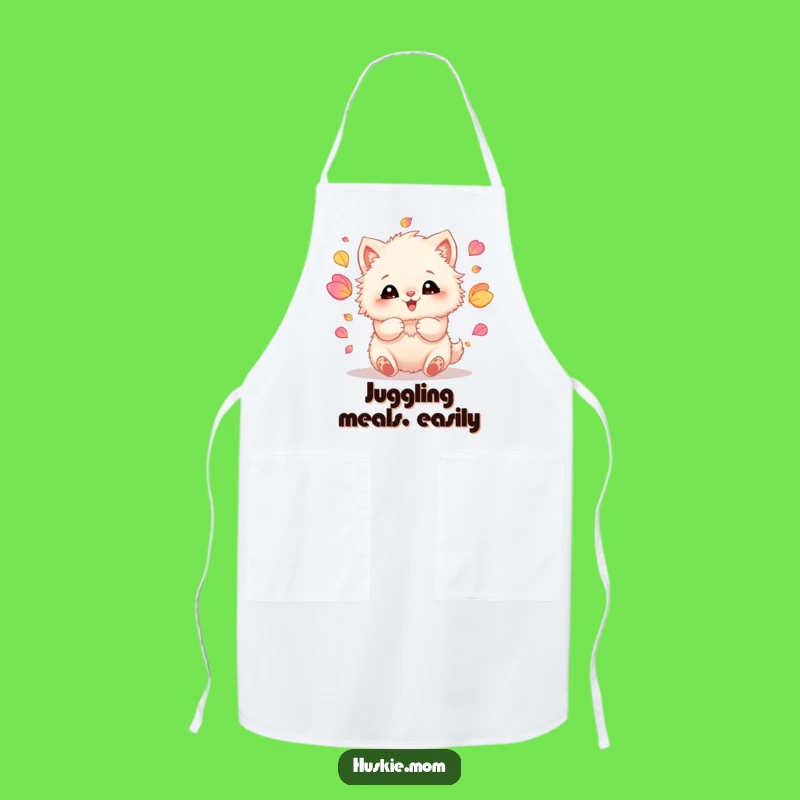 Funny Fluffy Animal Juggling Petals Apron: Cook & Laugh Gift