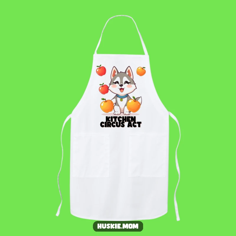 Funny Husky Juggling Apron: Hilarious Chef for Kitchen Fun