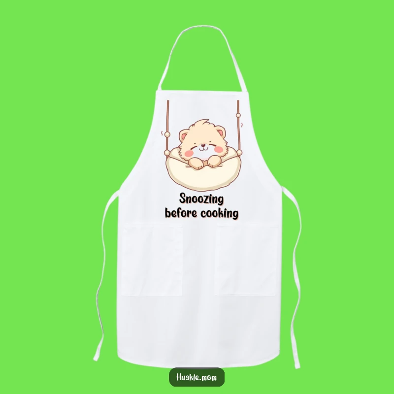 Funny Snoozing Animal Apron: Chef Character, Relaxed Funny Gift