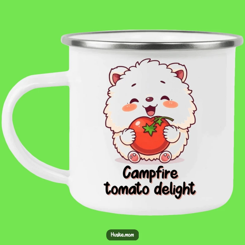 Funny Happy Tomato Animal Camping Mug - Hilarious Outdoor Companion for Gardeners