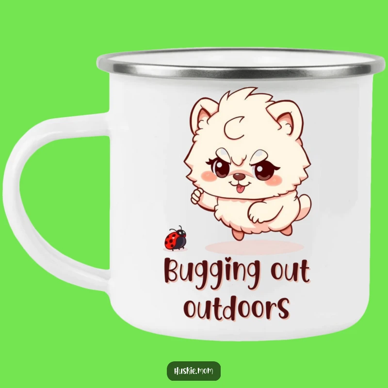 Funny Fluffy Animal Ladybug Chase Camping Mug - Outdoor Play Art