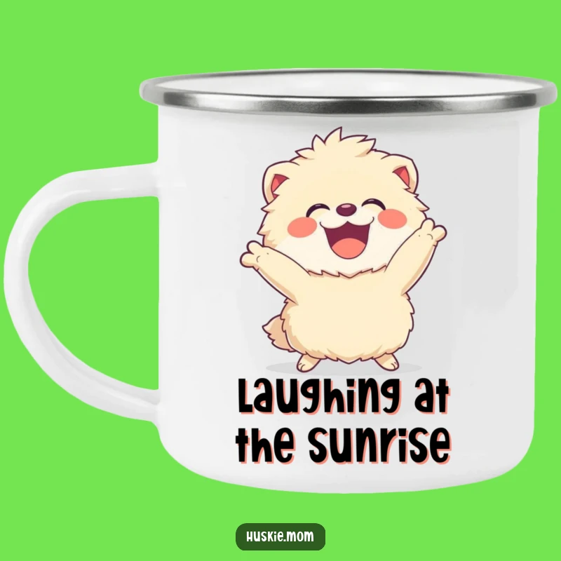 Funny Fluffy Joy Camp Mug: Outdoor Energy, Dynamic Style