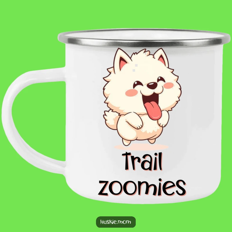 Funny Joyful Fluffy Animal Camping Mug - Barking Adventure Gift