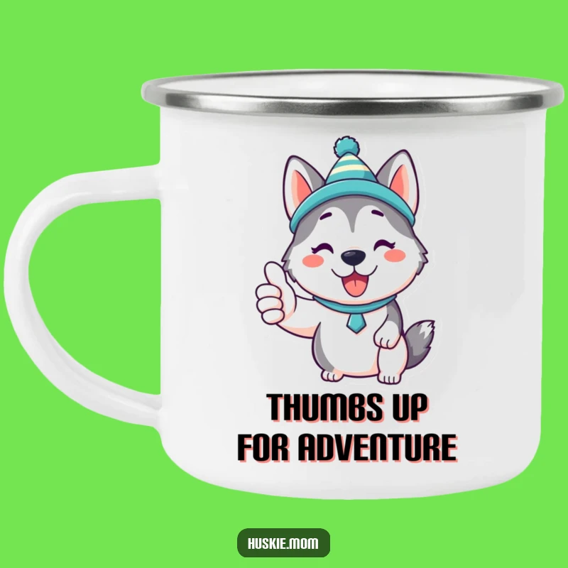 Funny Kawaii Husky Adventure Mug: Cute Camping Gift