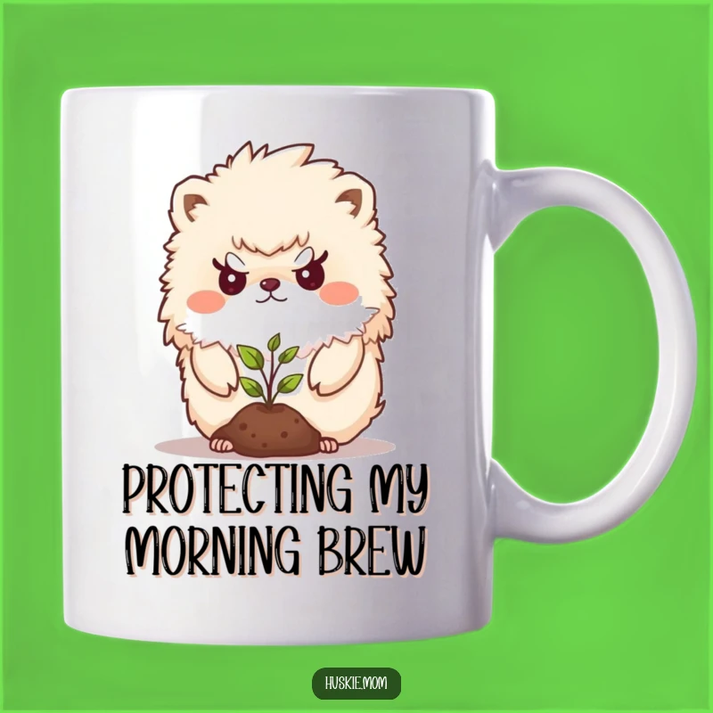 Funny Determined Animal Mug - Protective Nature Guardian, Perfect Funny Gift for Plant Lovers!