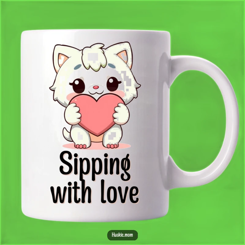 Funny Loving Character Mug: Heart Hugs Funny Gift