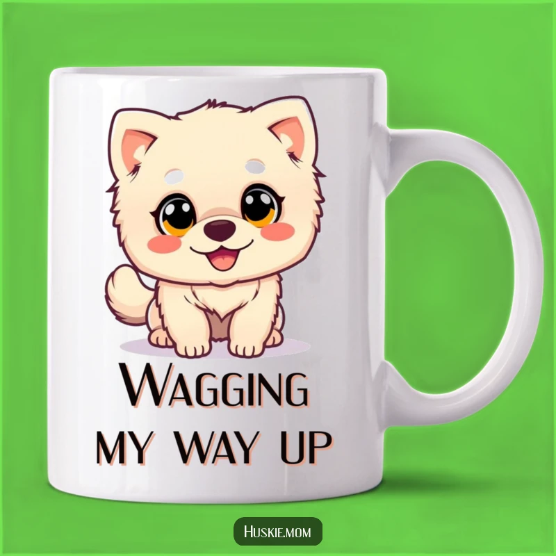 Happy Wagging Dog Mug - Fluffy Friend, Perfect Funny Gift for Dog Lovers