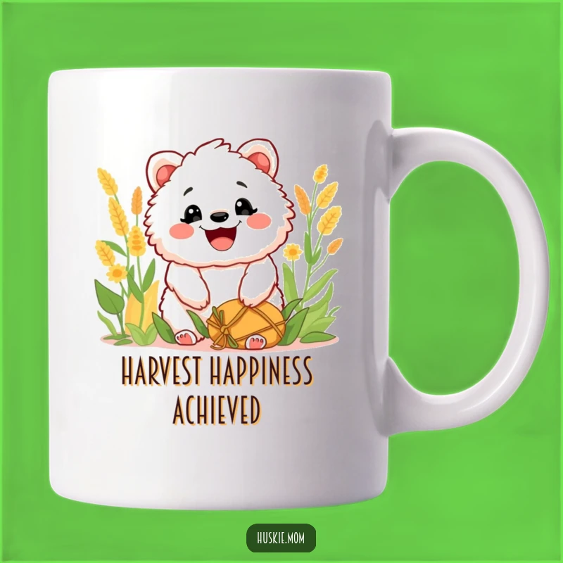 Funny Fluffy Harvest Grin Mug: Joyful Animal Art, Perfect Funny Gift for Farmers & Foodies