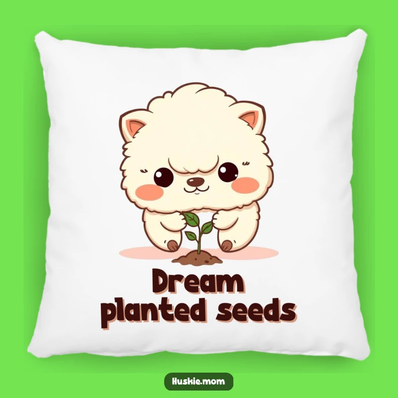 Cozy Funny Determined Fluffy Animal Pillow: Dream Big!