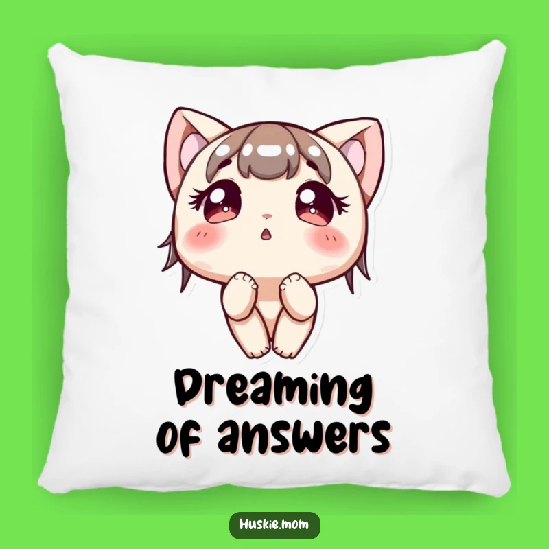 Funny Curious Character Pillow: Cozy Wonder & Comfort