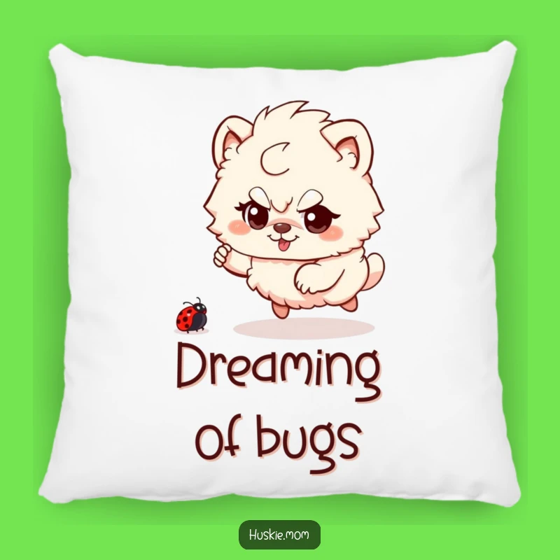Funny Fluffy Animal Ladybug Chase Pillow - Comfy Playful Decor