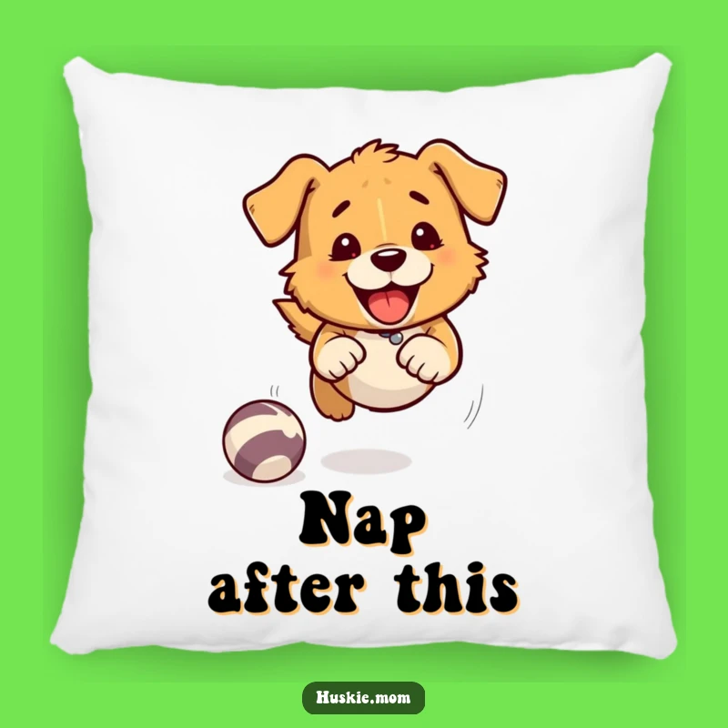 Fast Chasing Dog Pillow - Energetic Pup, Comfy & Hilarious Accent