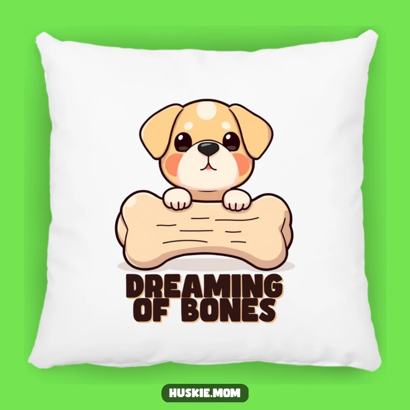 Peek-a-Boo Bone Dog Pillow - Chubby Pup, Comfy & Hilarious Accent