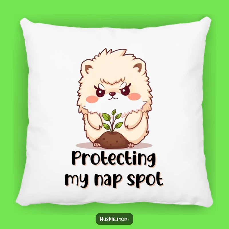 Funny Determined Animal Pillow - Cozy Plant Protector Cushion, Comforting Funny Gift!