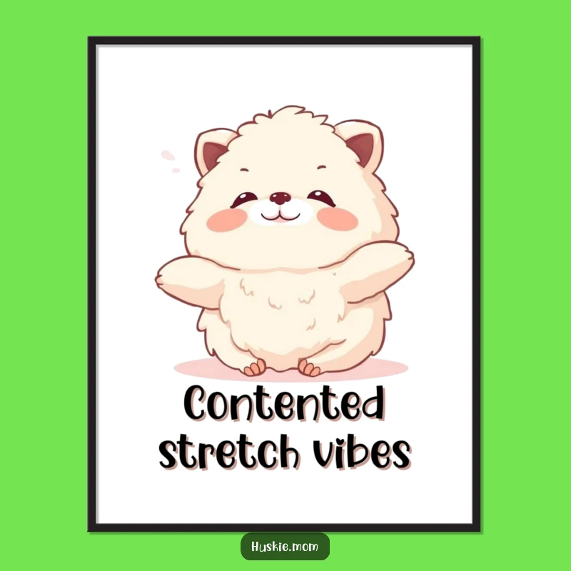 Funny Fluffy Animal Sigh Digital Art - Instant Relaxing Pet Download