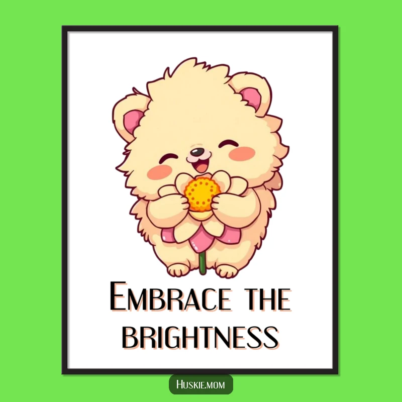 Funny Sunny Animal Digital Art - Cheerful Bloom Printable Wall Art, Unique Funny Gift!