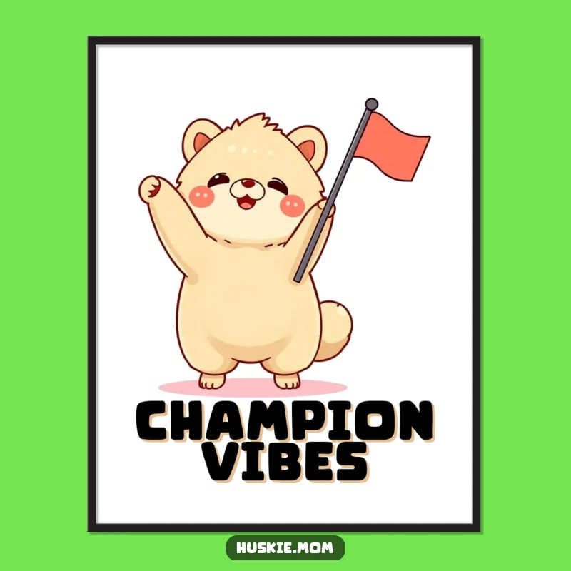 Funny Fluffy Animal Victory Digital Art - Instant Enthusiastic Decor