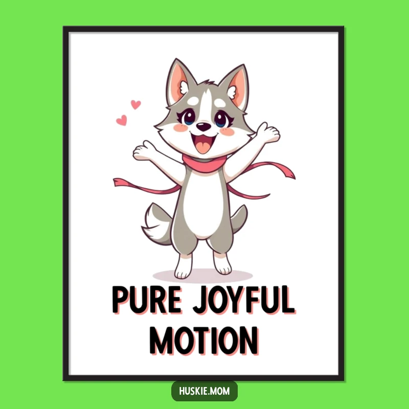 Funny Husky Lady Digital Print - Energetic Dance Art Gift
