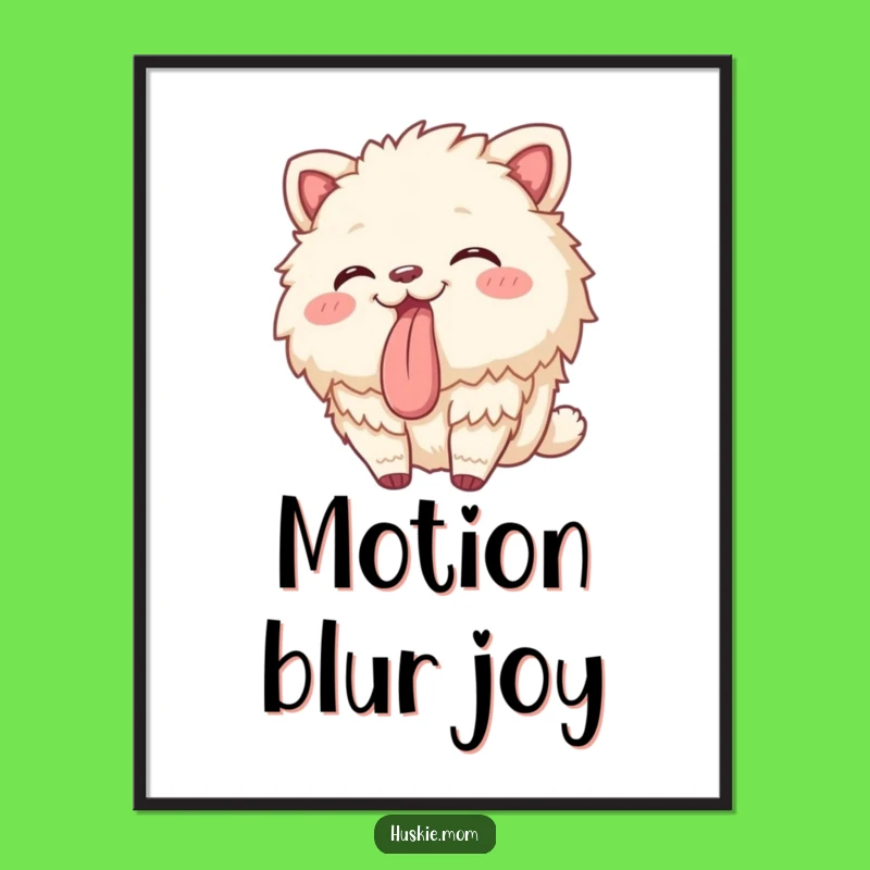 Funny Playful Fluffy Animal Digital Art - Joyful Swaying Wall Decor