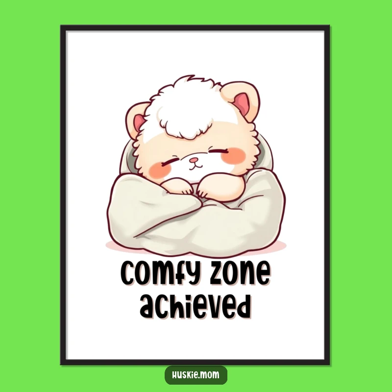 Funny Sleepy Animal Digital Art - Hilarious Decor for Cozy, Peaceful Rooms