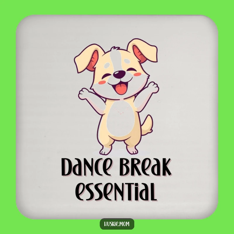 Funny Dog Dancing Drink Coaster: Protect Surfaces with Pawsome Fun