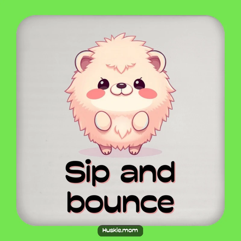 Funny Bouncing Fluffy Animal Coaster: Protect Surfaces with Happy Vibes!