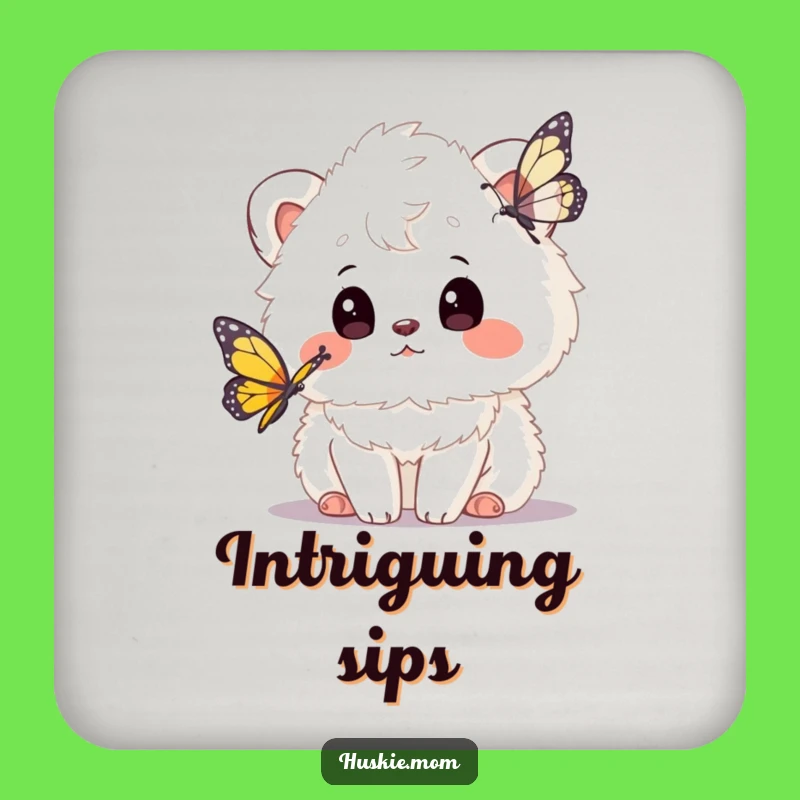 Funny Fluffy Animal Butterfly Coaster: Protect Surfaces with Whimsical Charm