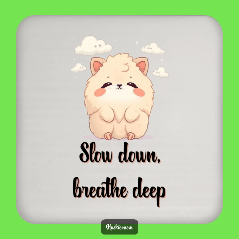 Funny Fluffy Cloud Watcher Coaster Set: Protect Surfaces with Cute Animal Art, Perfect Funny Gift