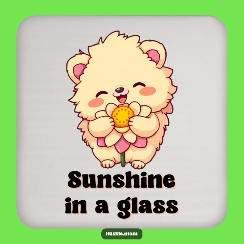 Funny Sunny Animal Drink Coaster - Cheerful Bloom Protector, Fun Funny Gift!