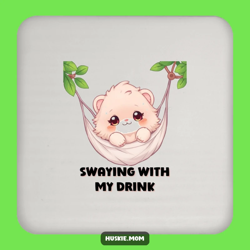 Funny Fluffy Hammock Dreamer Coasters - Cute Animal Drink Protection