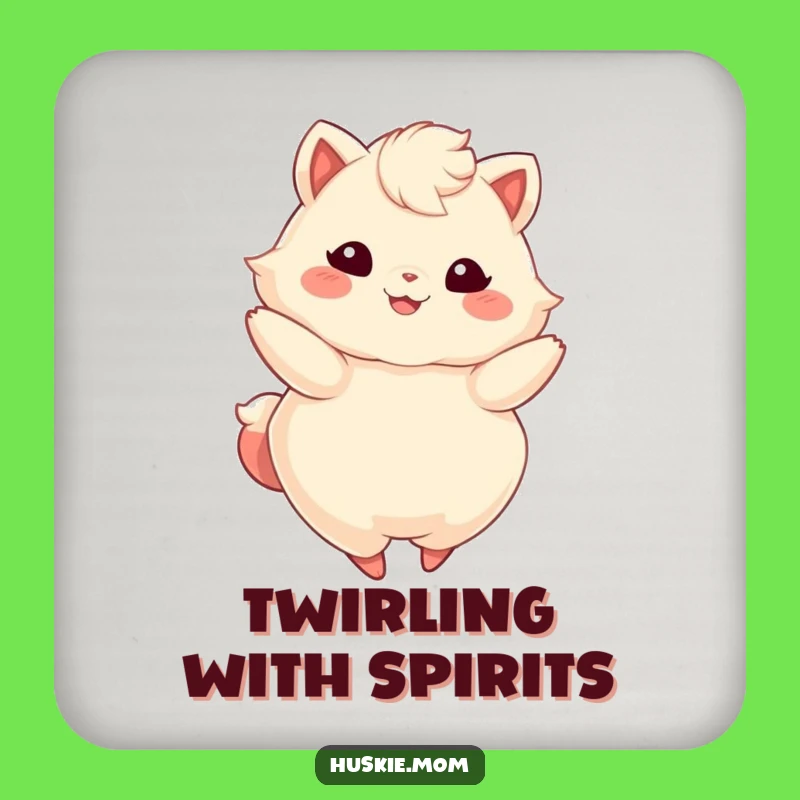 Funny Fluffy Animal Twirling Coaster: Protect Drinks with Flair