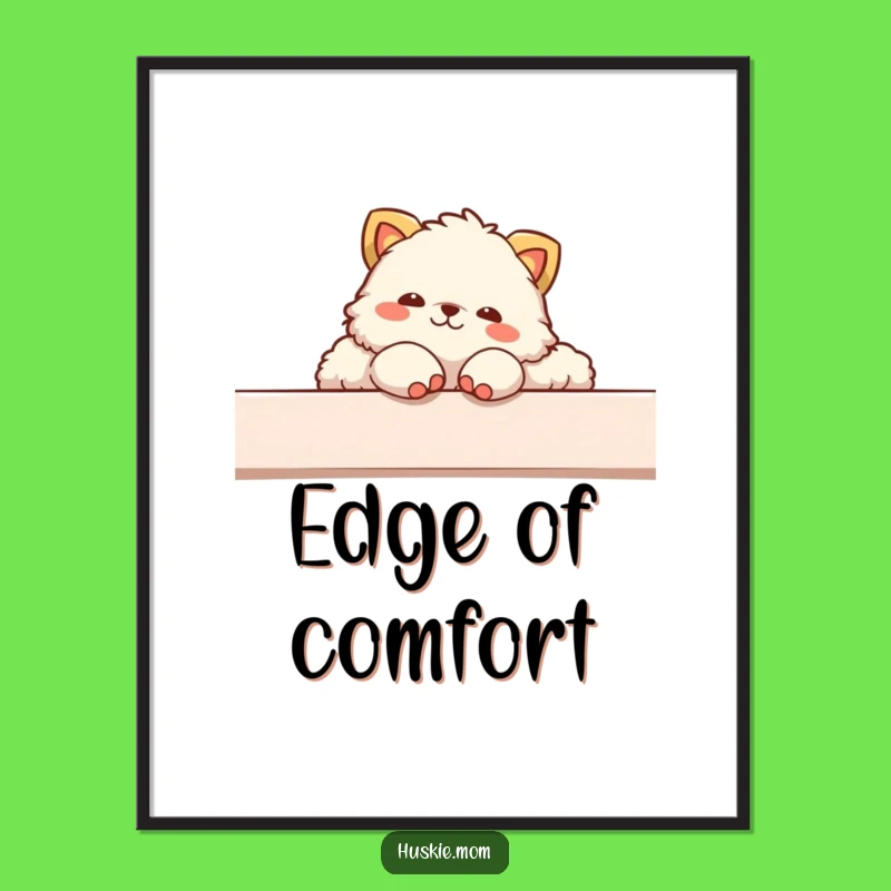 Funny Fluffy Animal Lounging Poster: Relaxed & Humorous Wall Art