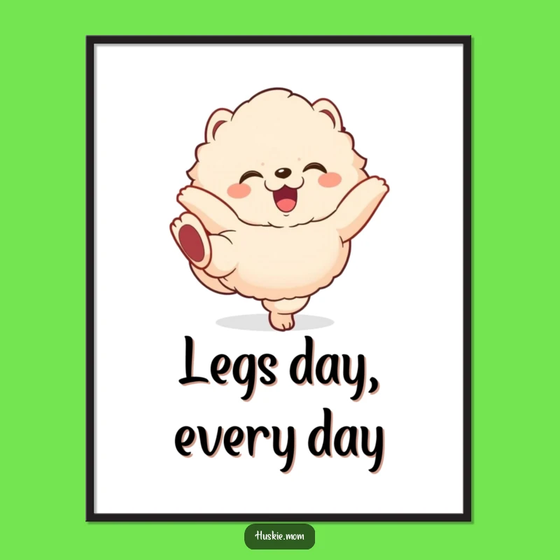 Funny Fluffy Animal Poster: Gleeful Art, Humorous Wall Decor Gift