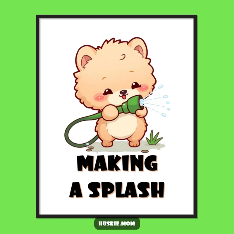 Funny Garden Animal Poster: Hilarious Art for a Playful Space