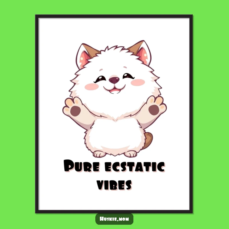 Funny Goofy Animal Poster - Joyful Celebration Art Print, Unique Funny Gift!