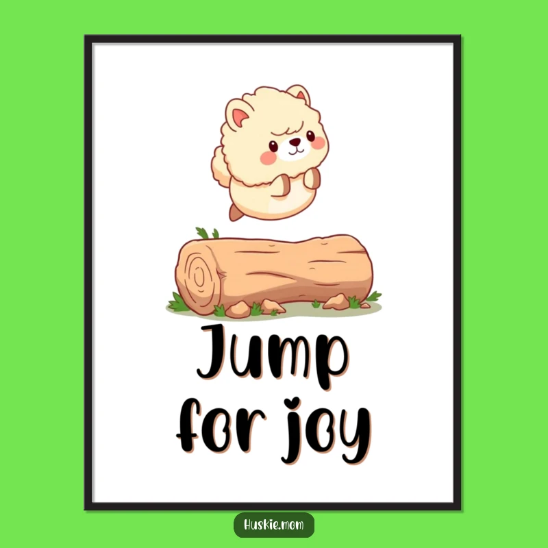 Funny Leaping Animal Poster: Dynamic Character Art, Energetic Funny Gift