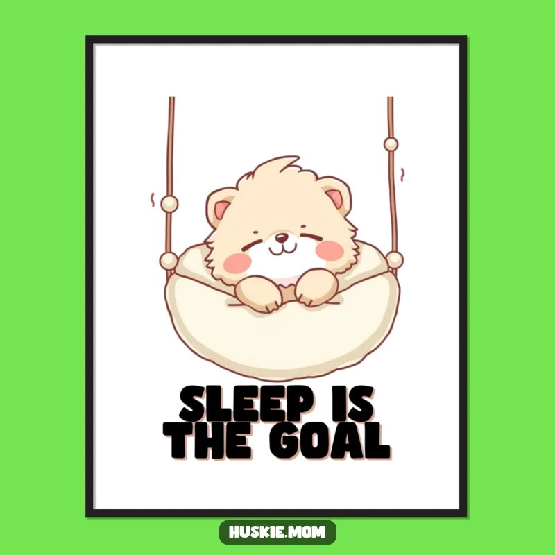Funny Snoozing Animal Poster: Sleepy Character Art, Relaxing Funny Gift
