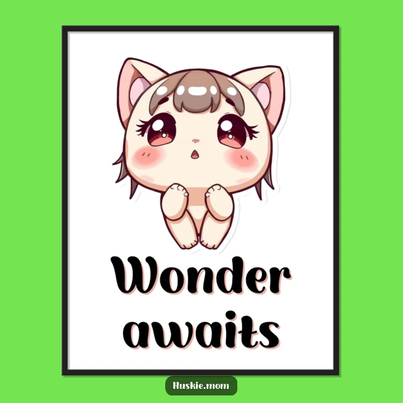 Funny Curious Character Poster: Intriguing Eyes Art Print Gift