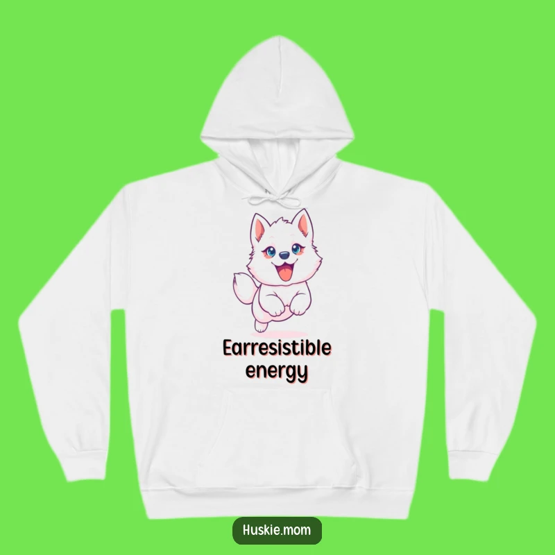 Cozy Funny Husky Puppy Hoodie: Jump for Joy, Your Perfect Humorous Gift
