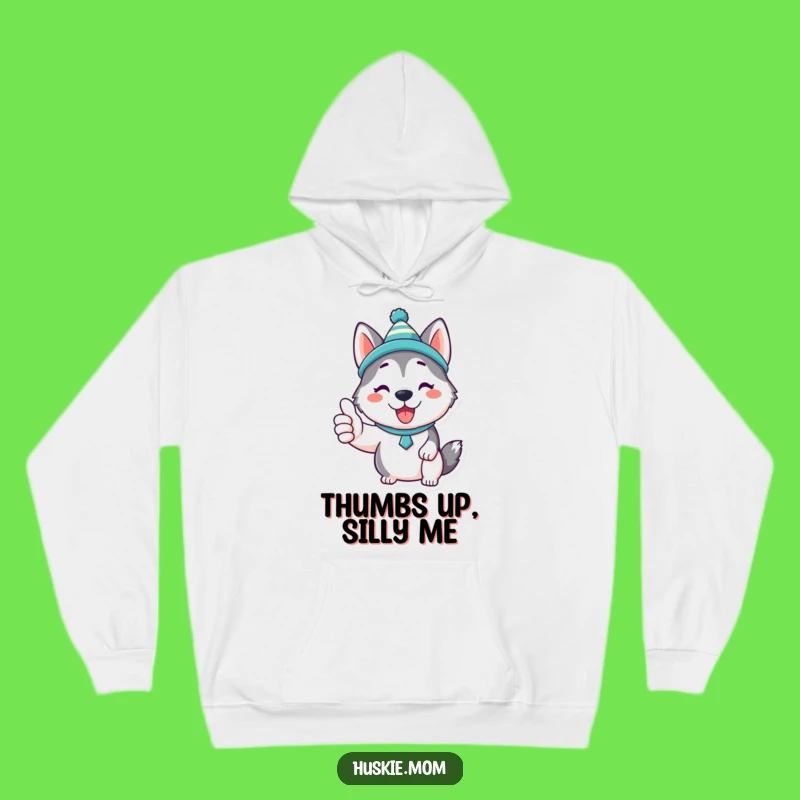 Cozy Funny Kawaii Husky Hoodie: Silly Hat Comfort & Humorous Gift
