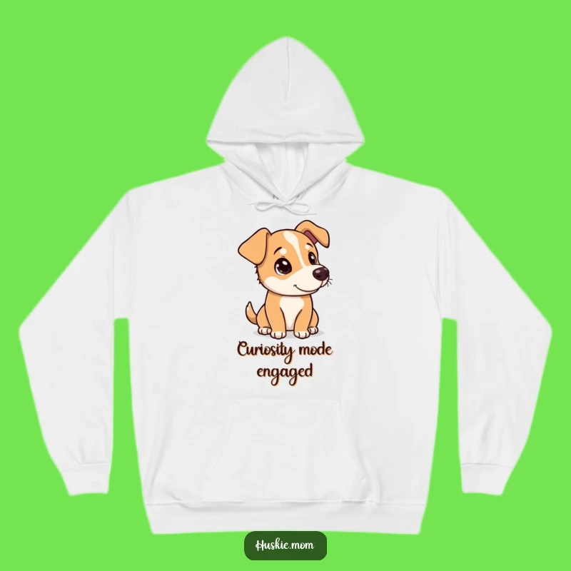 Cozy Dog Curiosity Hoodie: Playful Head Tilt, Warm Funny Gift