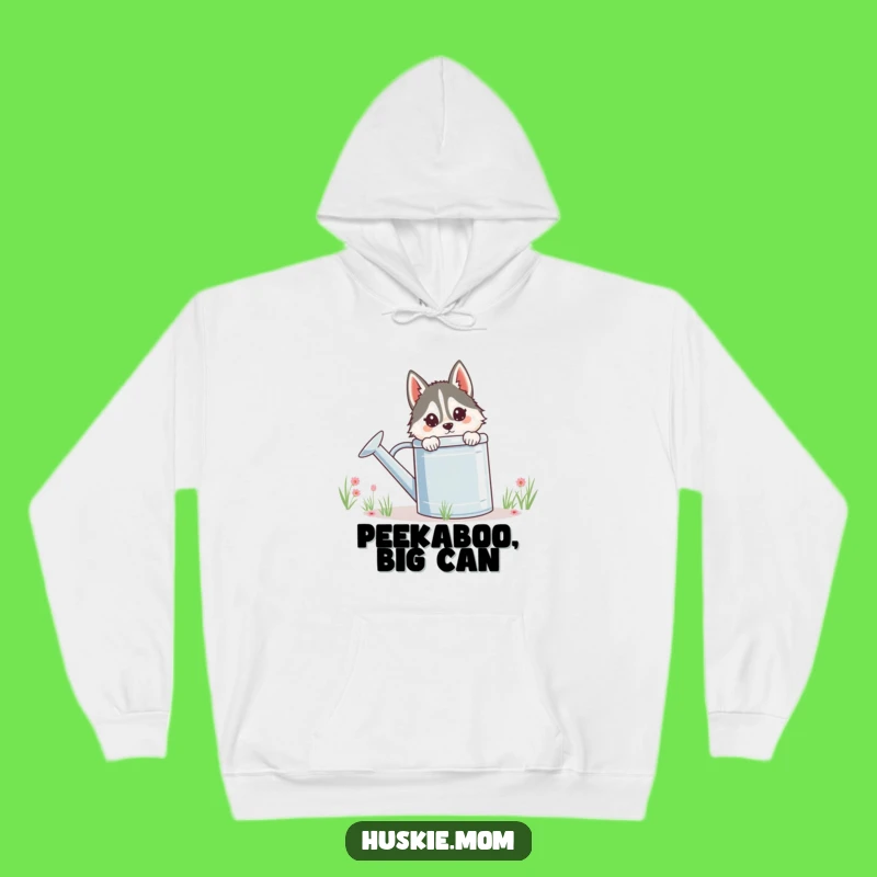 Cozy Funny Husky Lady Hoodie - Warm Peeking Animal Lover Gift Apparel