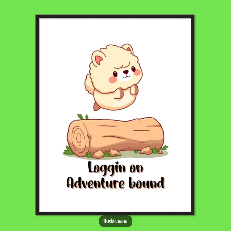 Funny Free Printable Wall Art: Energetic Animal Leap Downloadable Decor