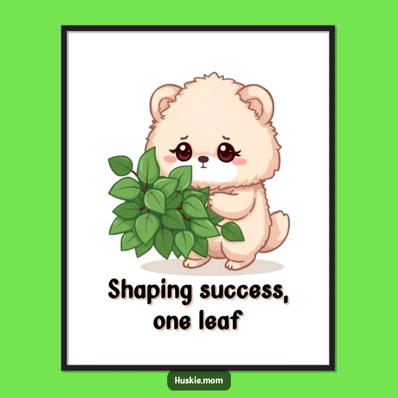 Funny Free Printable Wall Art: Determined Pruner Fluffy Animal Downloadable Decor