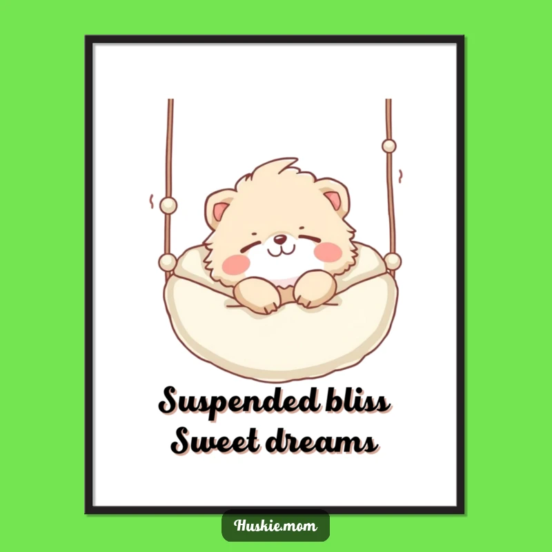 Funny Free Printable Wall Art: Snoozing Animal Bed Downloadable Decor