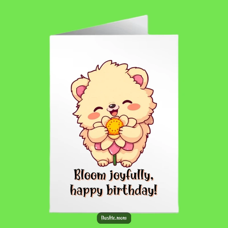 Free Printable Birthday Card: Sunny Animal Hugs Bloom - Downloadable Funny Gift