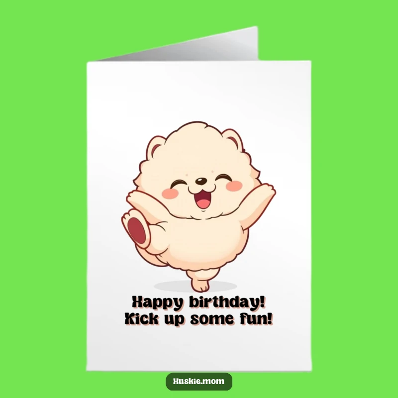 Free Printable Birthday Card: Gleeful Fluffy Animal Fun - Funny Downloadable Gift