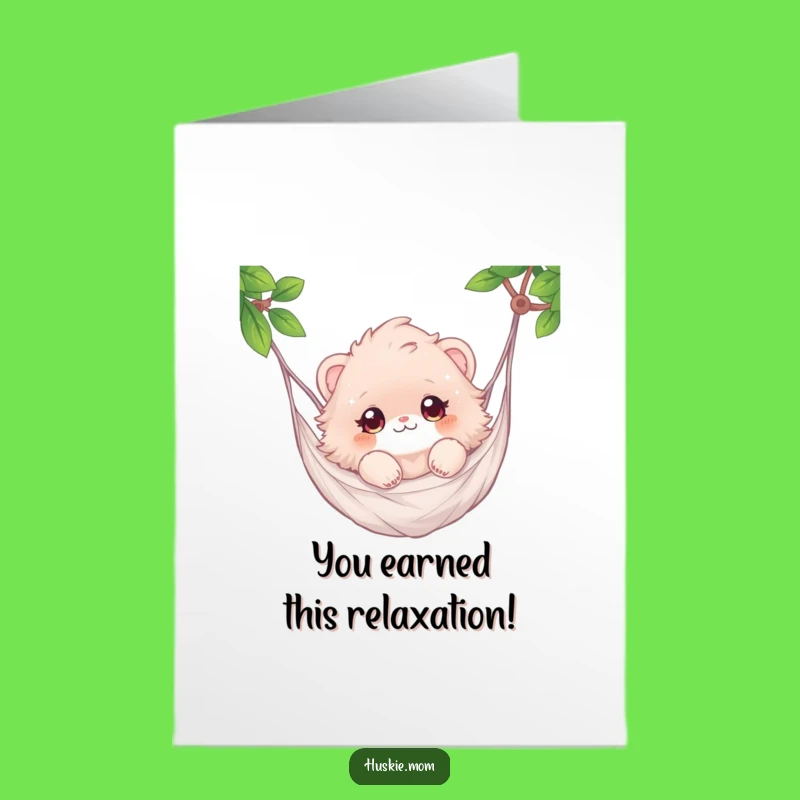 Free Printable Congrats Card: Hammock Animal - Relaxed Downloadable Gift!