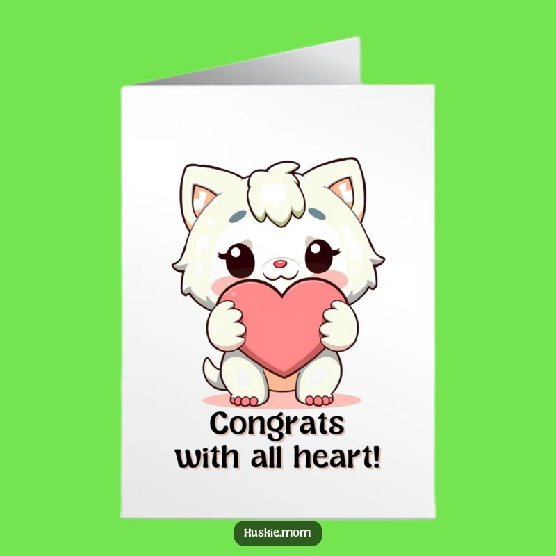 Free Printable Heart Character Congrats Card - Funny Loving Downloadable Gift