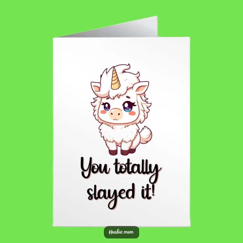 Free Printable Congrats Card: Fluffy Animal Mischief & Mane Toss - Downloadable Celebration